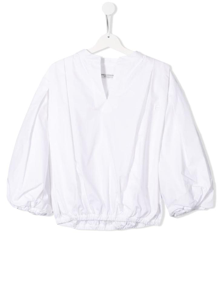 Philosophy Di Lorenzo Serafini Kids Loose-fit Blouse - White