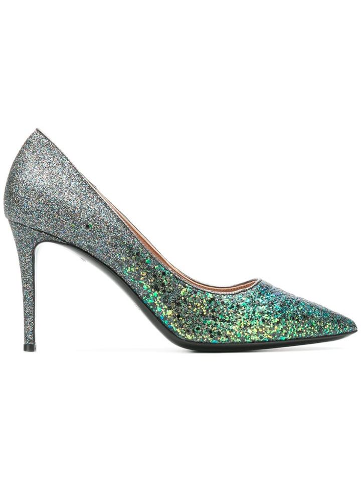 Pollini Glittered Pumps - Green