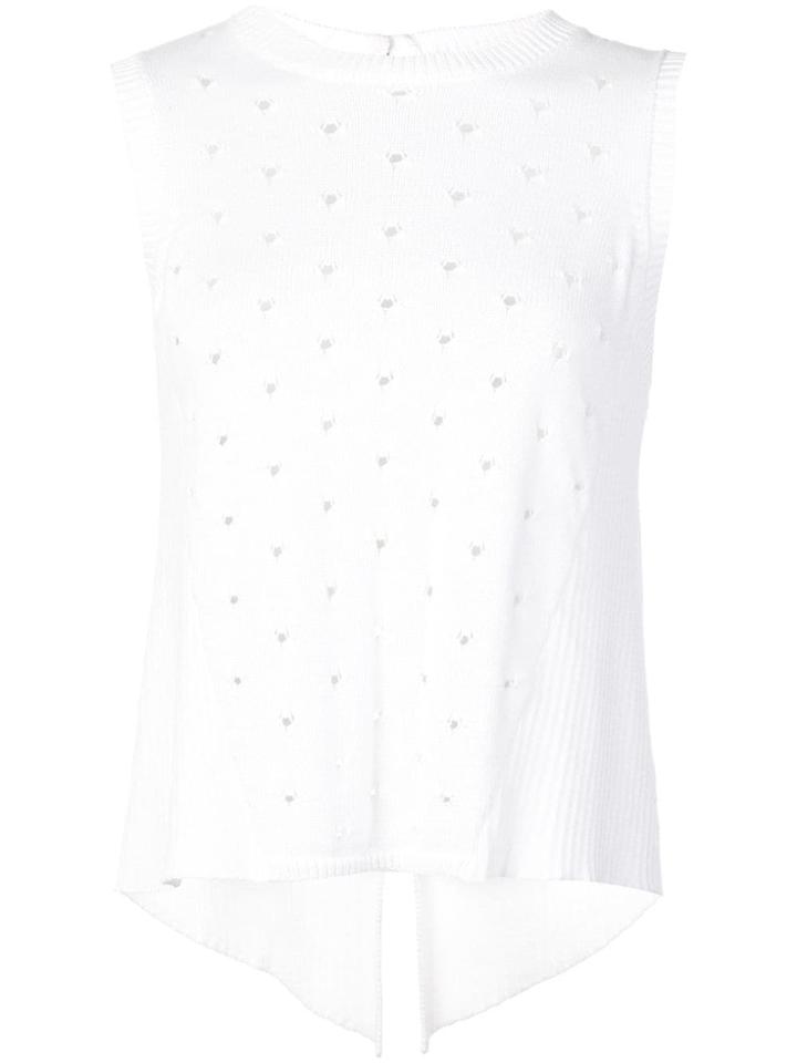 Autumn Cashmere Cut Out Details Knitted Top - White