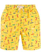 Mc2 Saint Barth Sutf Print Swim Shorts - Yellow