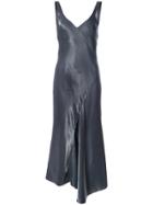 Tibi Liquid Viscose Amoret Bias Dress - Blue