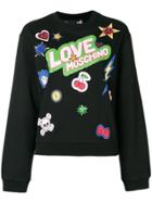 Love Moschino Sequin Patch Printed Jumper - Black