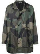 Valentino Camouflage Hooded Coat - Green