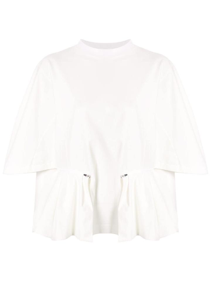 Toga Zipped Peplum Blouse - White