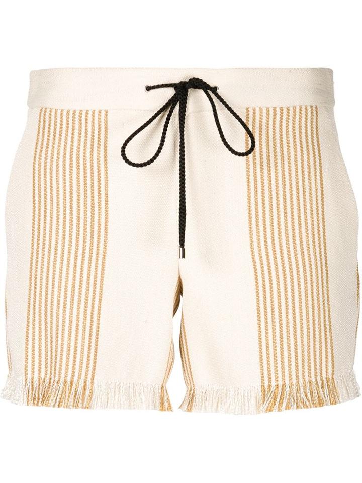 Derek Lam Frayed Drawstring Shorts