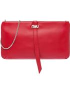 Miu Miu Nappa Leather Clutch - Red