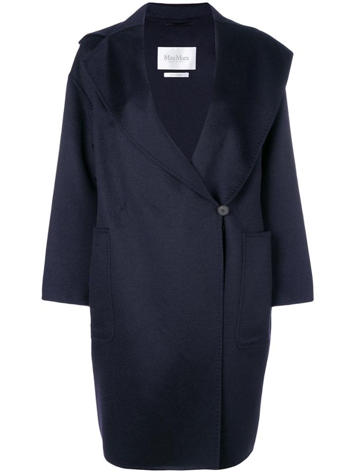 Max Mara Ziti Oversized Coat - Blue