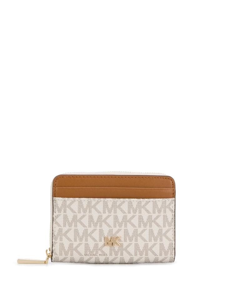 Michael Michael Kors Mercer Initial Logo Print Cardholder - Neutrals