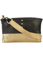 Laura B Studded Baguette Clutch - Brown