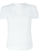 Red Valentino Ruffle Detail Shortsleeved Blouse