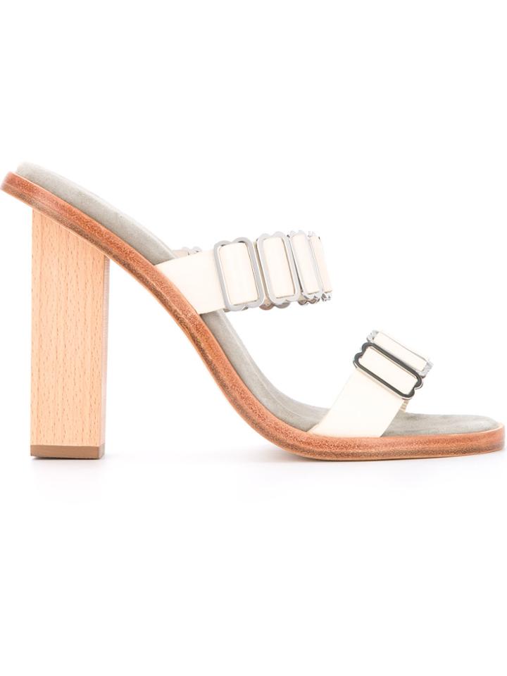 Dion Lee Chain Heel Mules - Grey