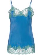 Gold Hawk Lace-embroidered Camisole Top - Blue