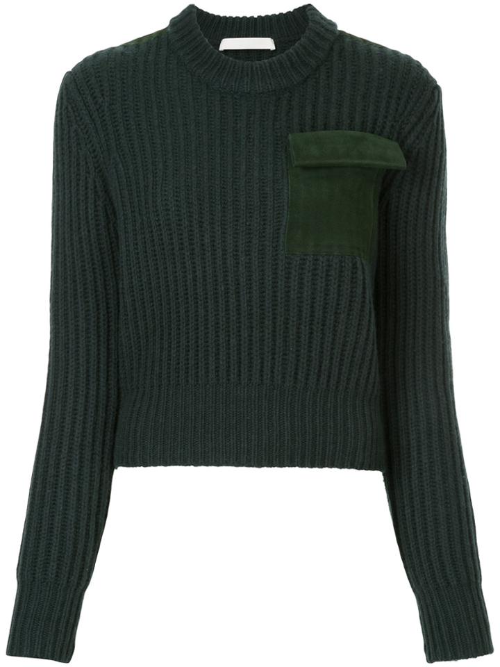 Dion Lee Patchwork Pocket Jumper - Green