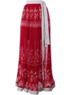 Etro Natalia Floral Pleated Midi Skirt