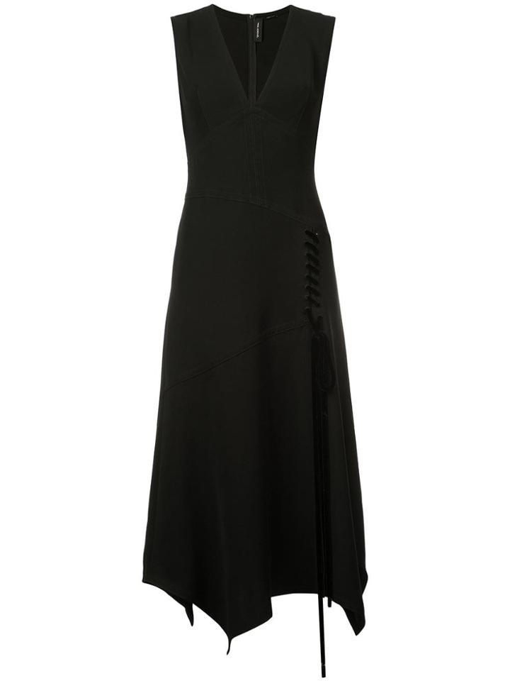 Yigal Azrouel Sleeveless Lace Detail Dress - Black