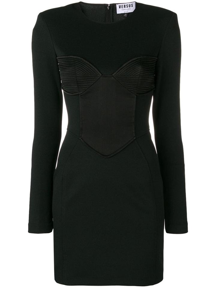 Versus Fitted Corset Dress - Black