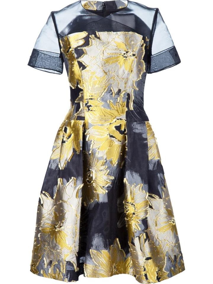 Carolina Herrera Floral Jacquard Mini Dress