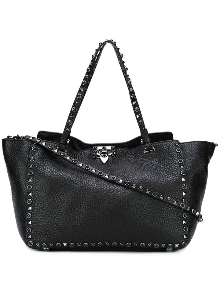 Valentino Medium Valentino Garavani Rockstud Rolling Trapeze Tote -
