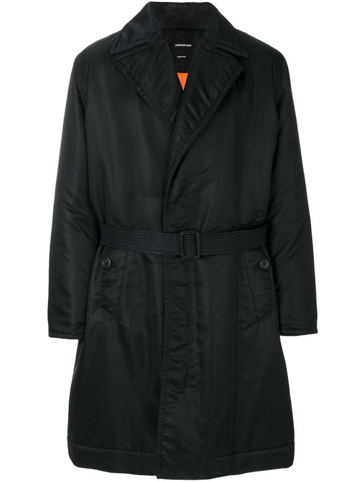 Calvin Klein 205w39nyc Fitted Trench Coat - Black
