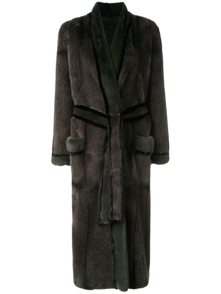 Liska Belted Coat - Grey