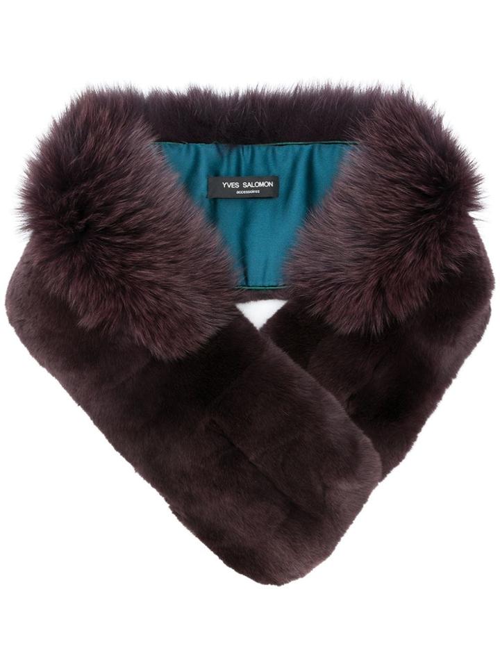 Yves Salomon Rex Scarf - Brown
