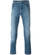 Jacob Cohen Stonewash Effect Skinny Jeans, Men's, Size: 31, Blue, Cotton/polyester/spandex/elastane