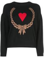 Boutique Moschino Heart Intarsia Jumper - Black