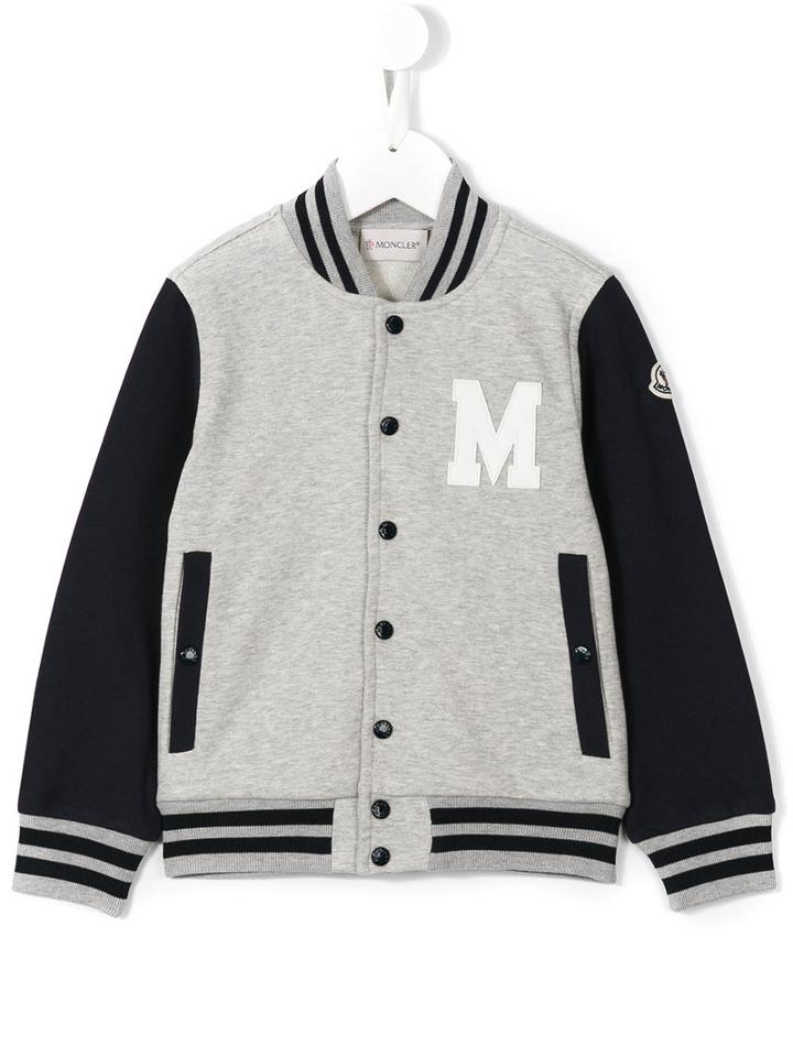 Moncler Kids - Varsity Bomber Jackets - Kids - Cotton - 10 Yrs, Blue