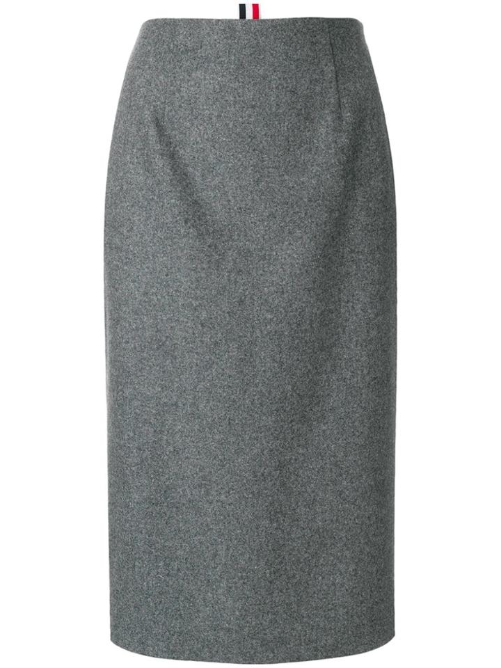 Thom Browne Flannel Pencil Skirt - Grey