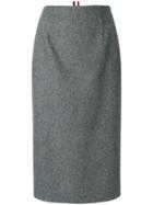 Thom Browne Flannel Pencil Skirt - Grey