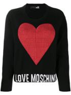 Love Moschino Heart Patch Sweatshirt - Black