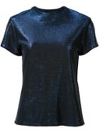 Ellery Glitter Effect T-shirt, Women's, Size: 0, Blue, Polyester/modal/viscose