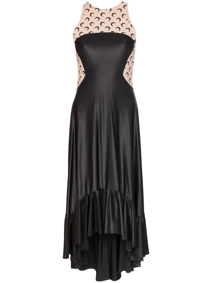 Marine Serre Moon Print Open-back Dress - Black