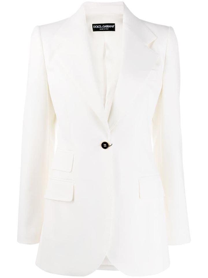 Dolce & Gabbana Fitted Single-button Blazer - White