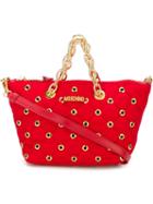 Moschino Small Quilted Tote, Women's, Red, Metal/cotton