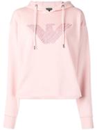 Emporio Armani Embroidered Logo Hoodie - Pink