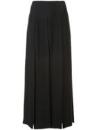 Carolina Herrera Contrast Pleat Skirt - Black