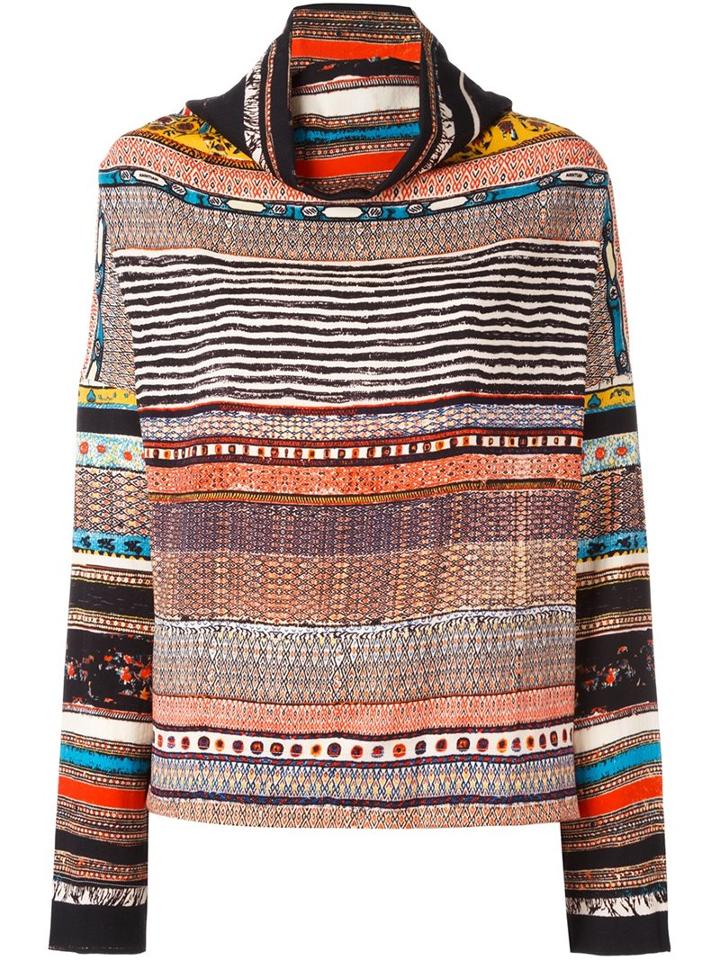 Anntian 'nicky' Jacquard Jumper, Women's, Size: Medium, Silk/virgin Wool