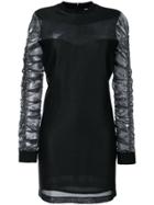 Versus Gathered Sleeve Mini Dress - Metallic