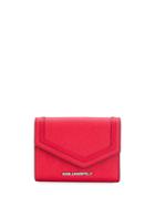 Karl Lagerfeld Rocky Saffiano Fold Wallet - Red