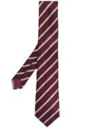 Emporio Armani Striped Tie - Red