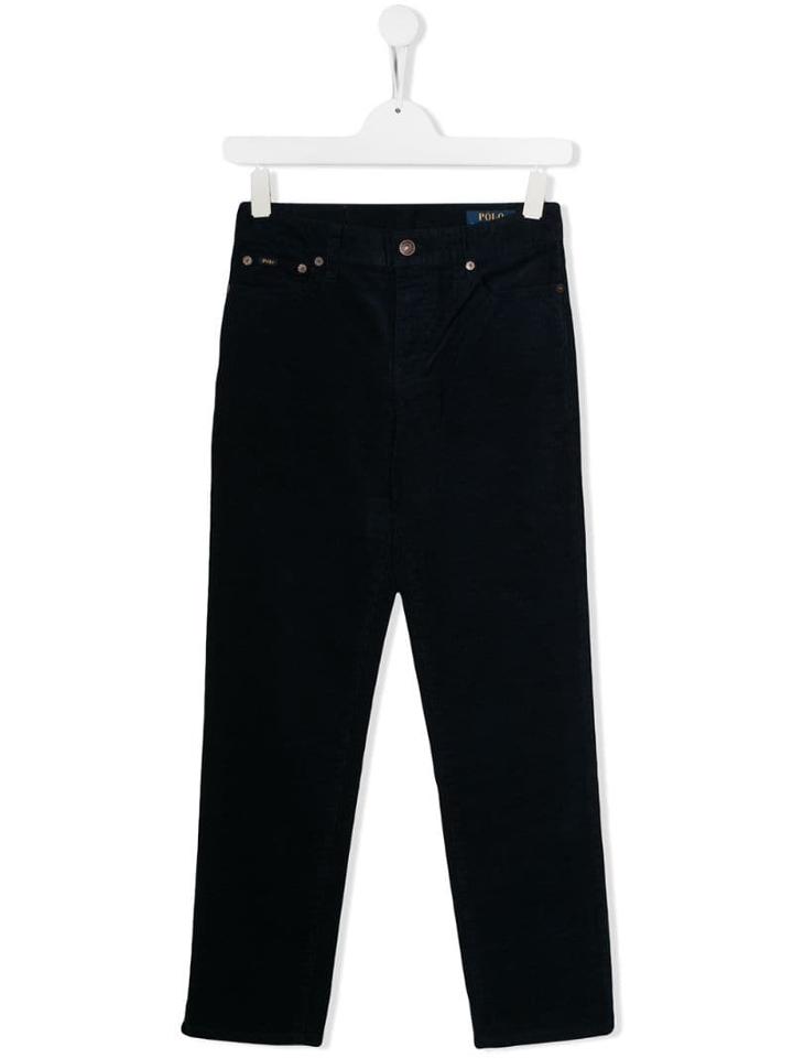 Ralph Lauren Kids Skinny Corduroy Trousers - Blue