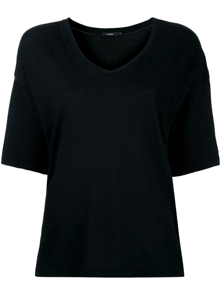 Bassike V-neck T-shirt - Black