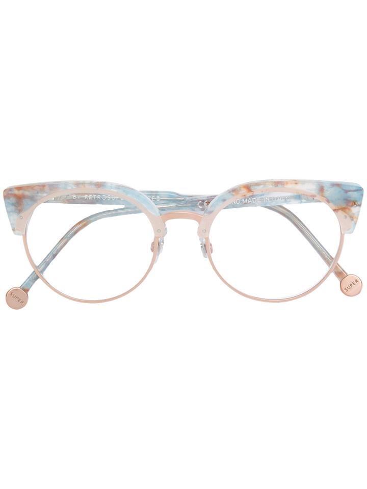 Retrosuperfuture Marble Framed Glasses - Blue