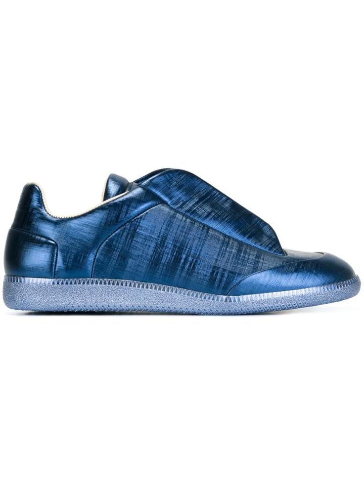 Maison Margiela Future Sneakers, Men's, Size: 42, Blue, Calf Leather/leather/rubber