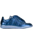 Maison Margiela Future Sneakers, Men's, Size: 42, Blue, Calf Leather/leather/rubber