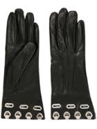 Ermanno Scervino Eyelets Embellished Gloves - Black
