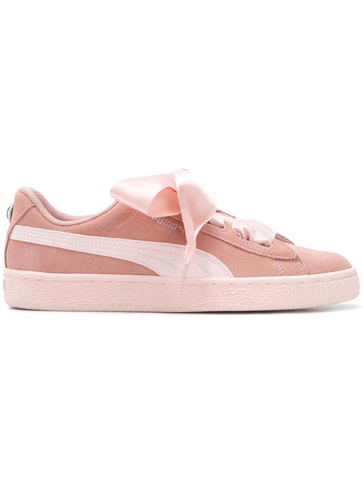 Puma Ribbon Lace-up Sneakers - Pink & Purple