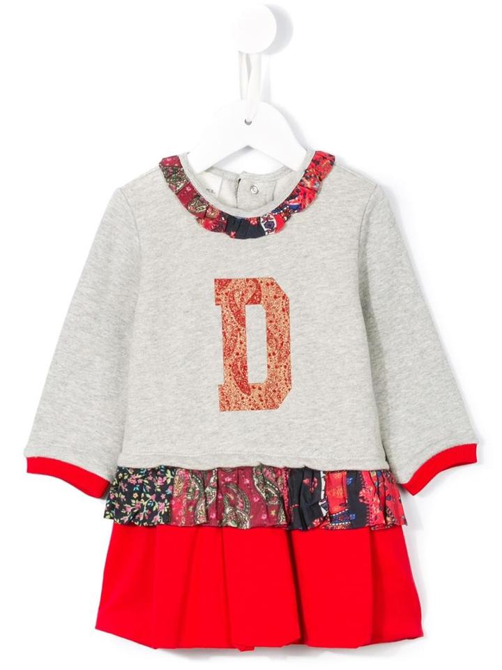 Diesel Kids - Tiered Sweatshirt Dress - Kids - Cotton - 24 Mth, Grey