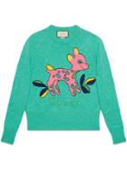 Gucci Wool Sweater With Fawn - Blue